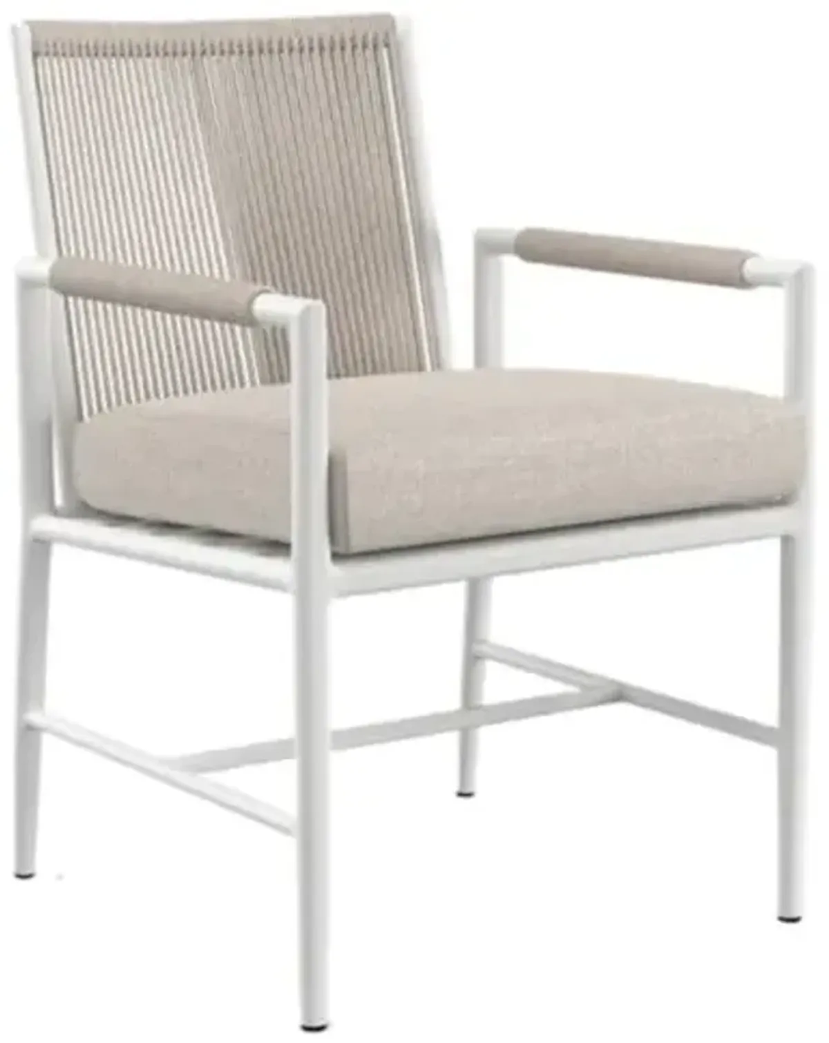 Riyana Outdoor Aluminum/Rope Dining Chair - Gray