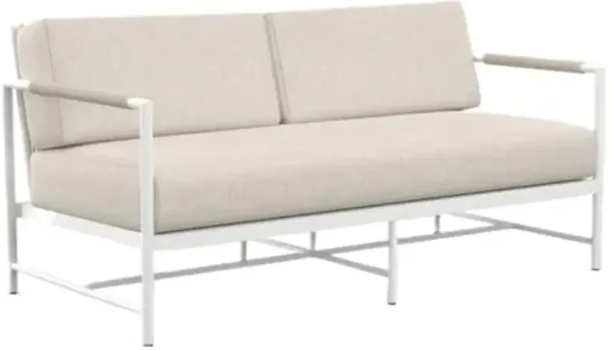 Riyana Outdoor Aluminum/Rope Sofa
