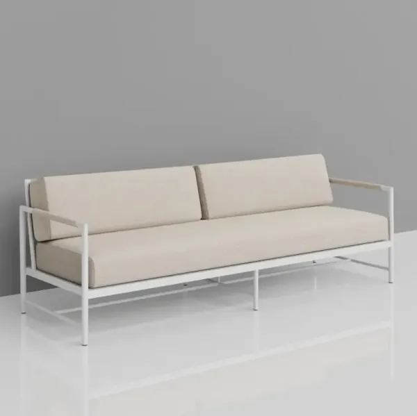 Riyana Outdoor Aluminum/Rope Sofa