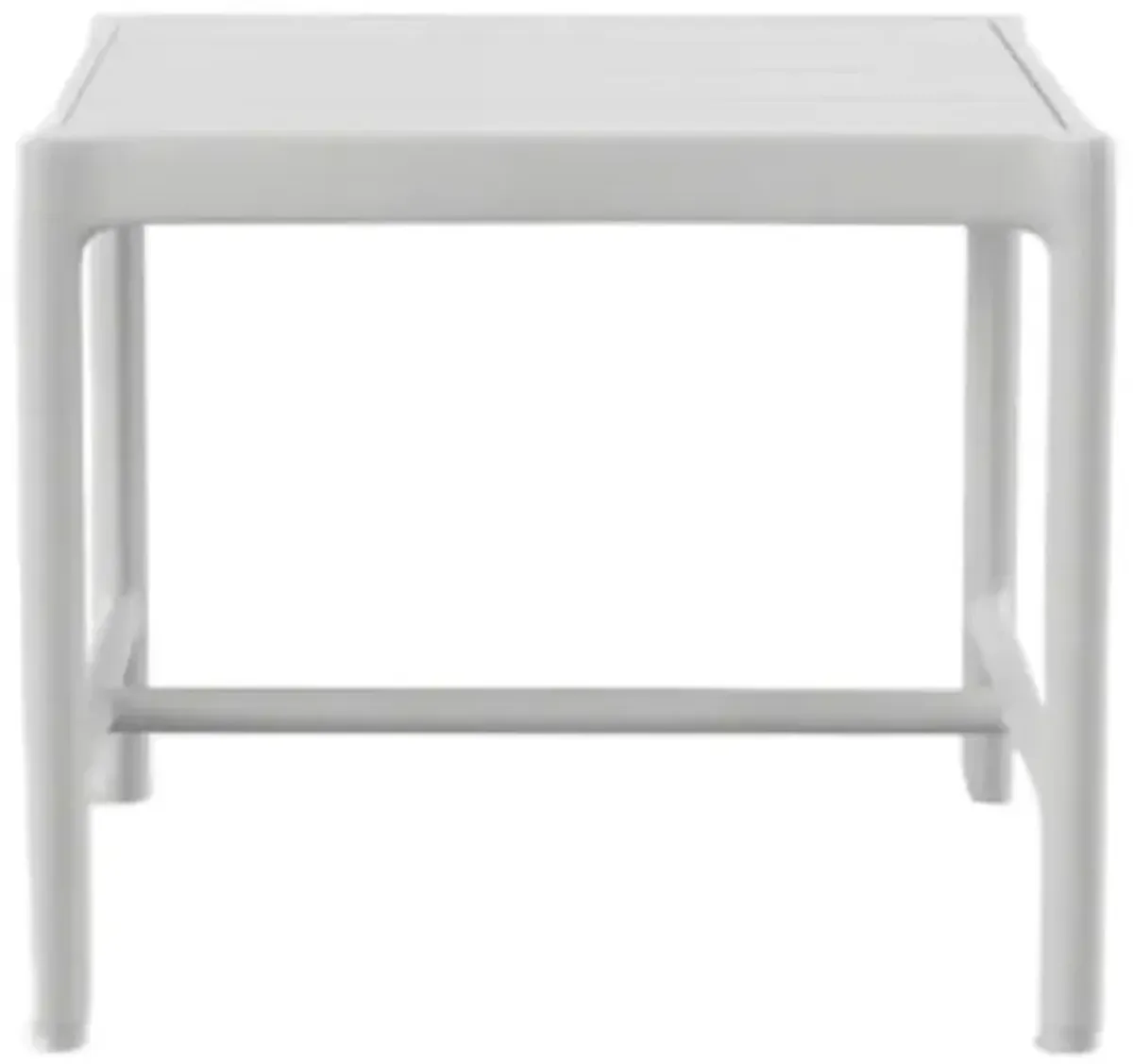 Riyana Outdoor Aluminum End Table, White