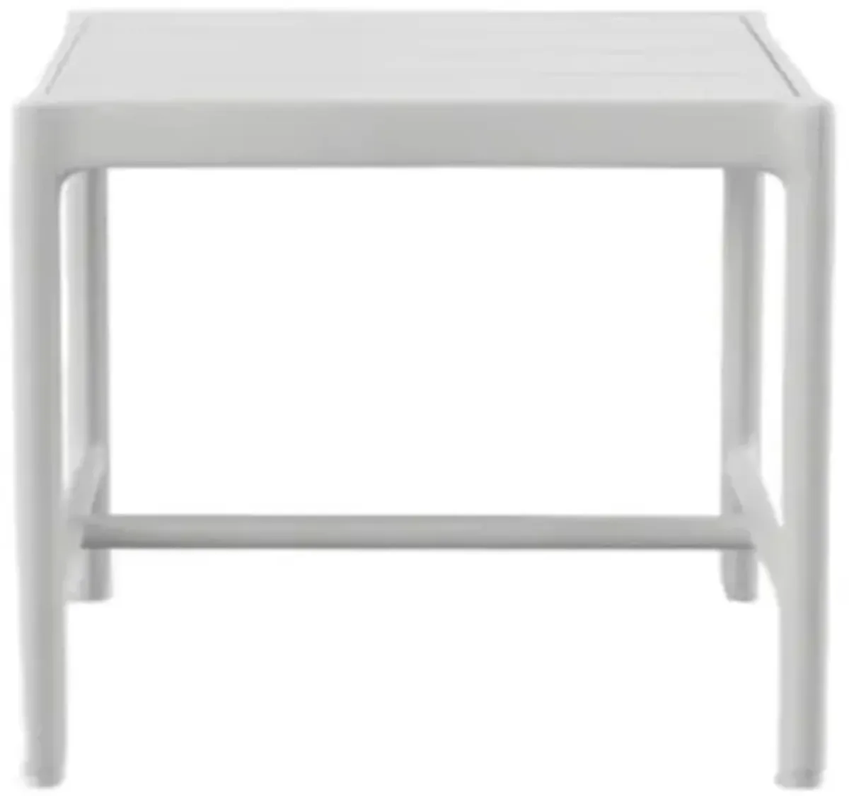 Riyana Outdoor Aluminum End Table - White