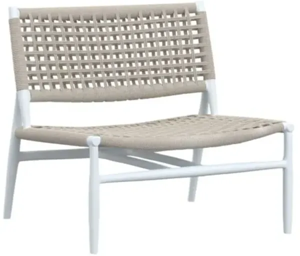 Taylin Outdoor Aluminum/Rope Cushionless Accent Chair - Frost - White, Comfortable, Durable, Cushioned
