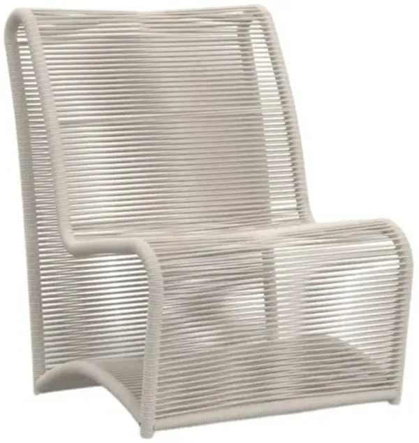 Amira Outdoor Aluminum/Rope Armless Club Chair - Sand