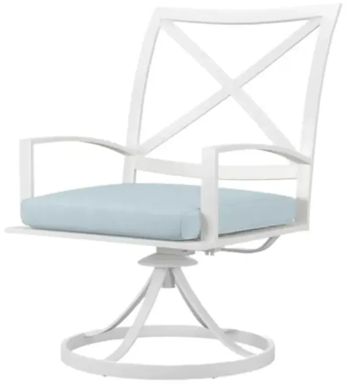 Galtier Outdoor Aluminum Swivel Dining Chair - Blue
