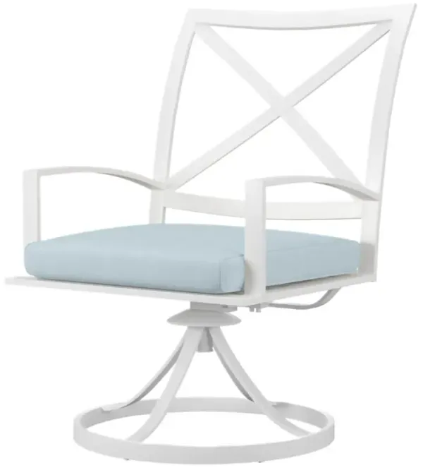 Galtier Outdoor Aluminum Swivel Dining Chair