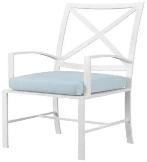 Galtier Outdoor Aluminum Dining Chair - Blue