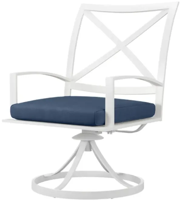 Galtier Outdoor Aluminum Swivel Dining Chair