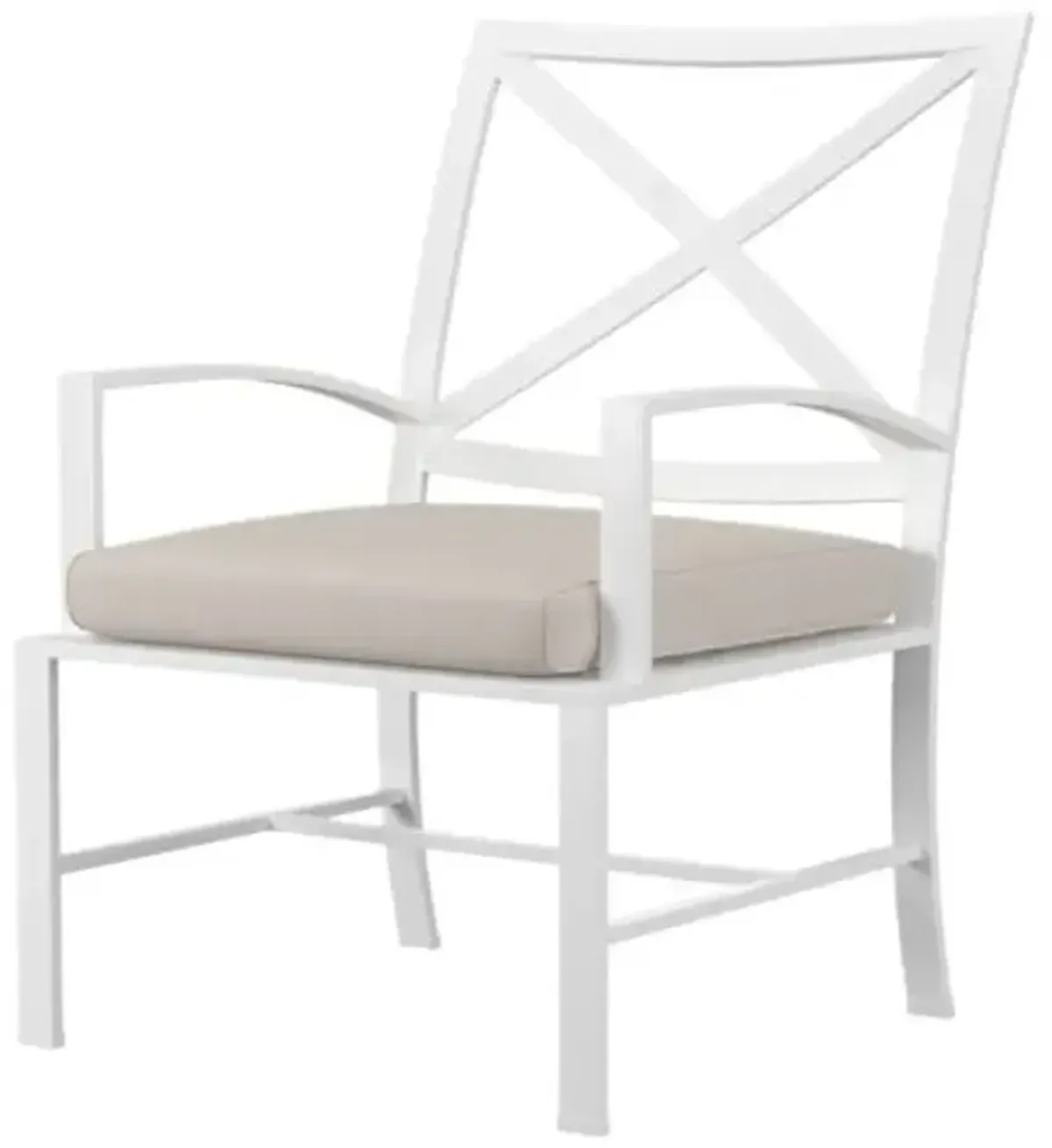 Galtier Outdoor Aluminum Dining Chair - White