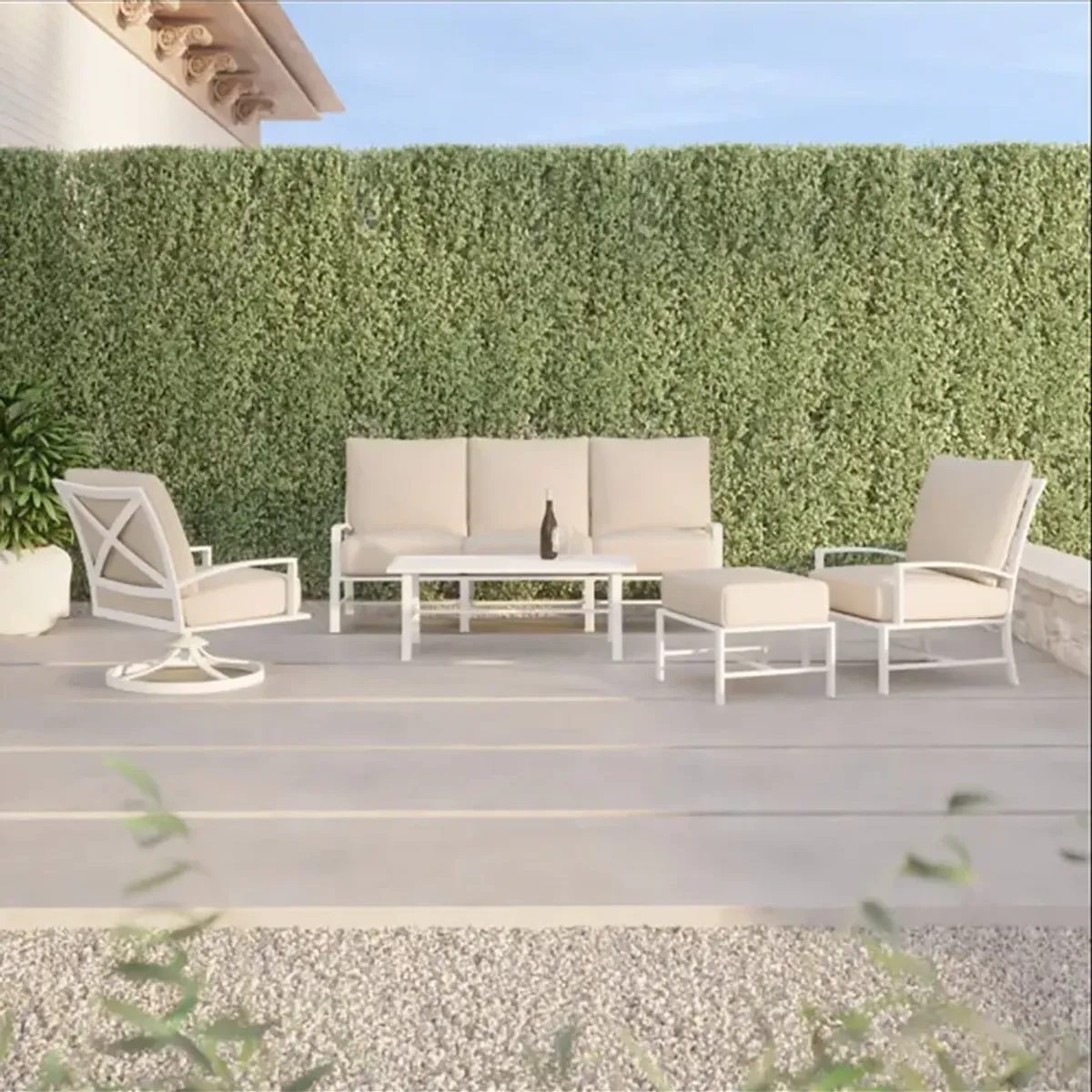 Galtier Outdoor Aluminum 3-Seat Sofa
