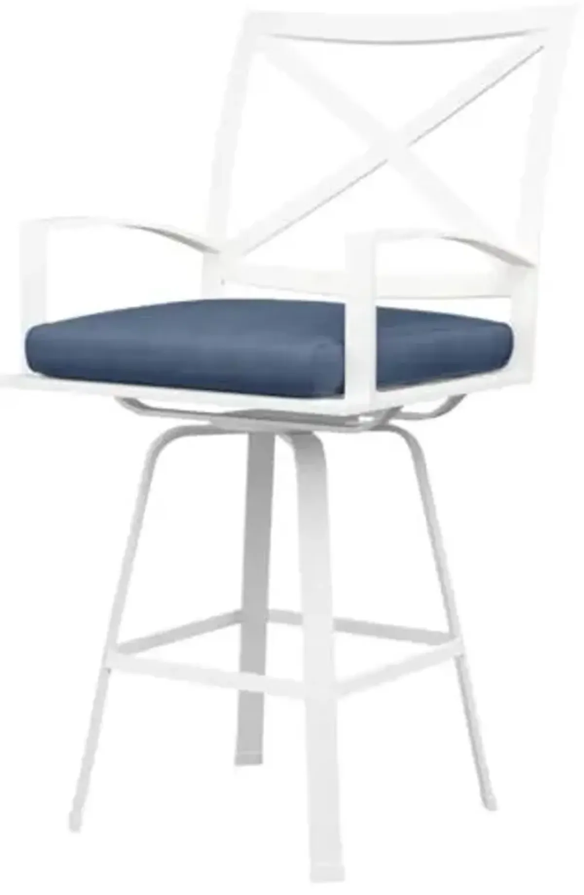 Galtier Outdoor Aluminum Swivel Barstool - Blue