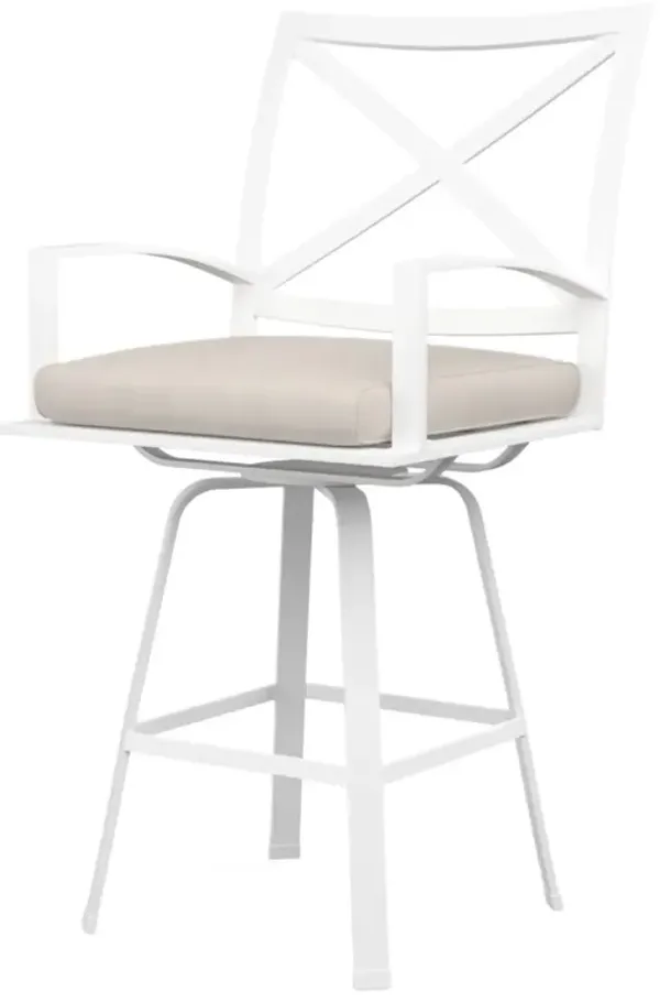 Galtier Outdoor Aluminum Swivel Barstool