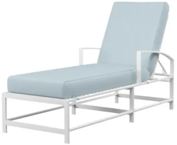 Galtier Outdoor Aluminum Chaise - Blue - Comfortable, Sturdy, Stylish