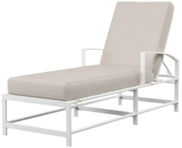 Galtier Outdoor Aluminum Chaise - White - Comfortable, Sturdy, Stylish