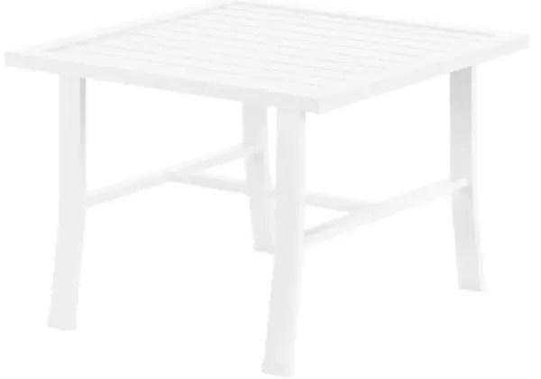 Galtier Outdoor Aluminum End Table, White