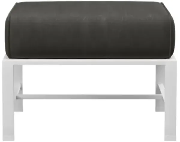 Galtier Outdoor Aluminum Ottoman - Black