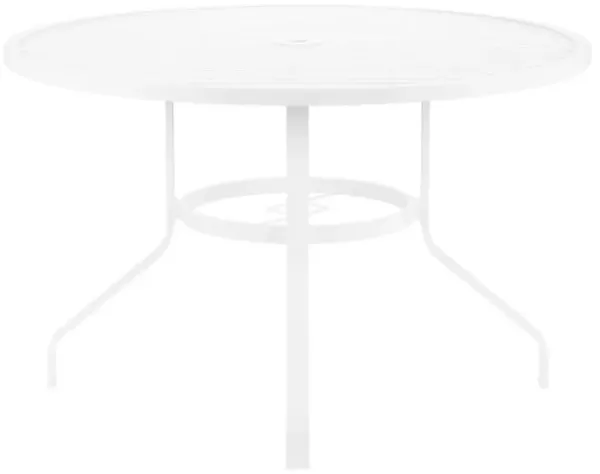 Galtier Outdoor Aluminum 48" Round Dining Table, White