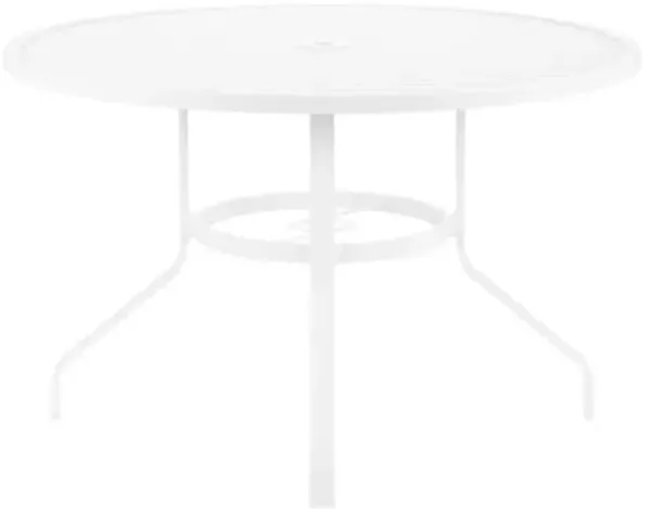 Galtier Outdoor Aluminum 48" Round Dining Table - White