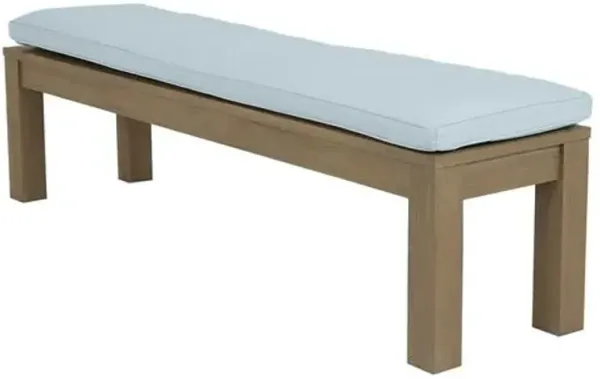 Verian Outdoor Teak Dining Bench - Blue