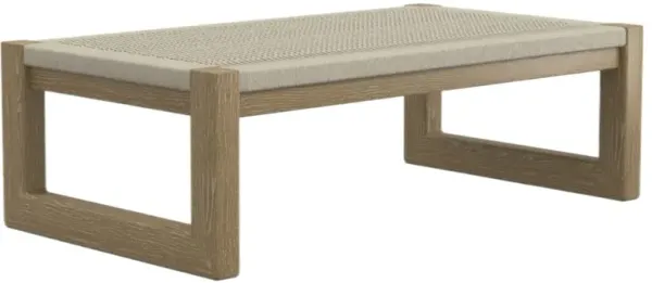 Liyla Outdoor Coffee Table, Wicker/Teak