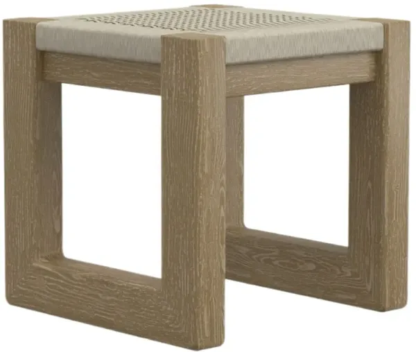 Liyla Outdoor Teak/Resin Wicker End Table, Brown