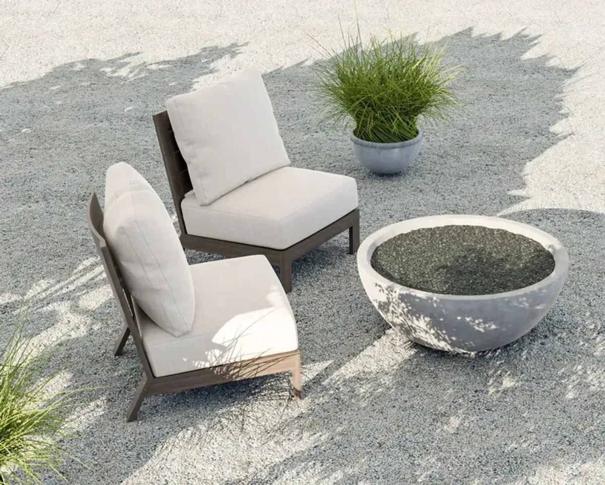 Fenwick Outdoor 41" Fire Bowl, Gravelstone