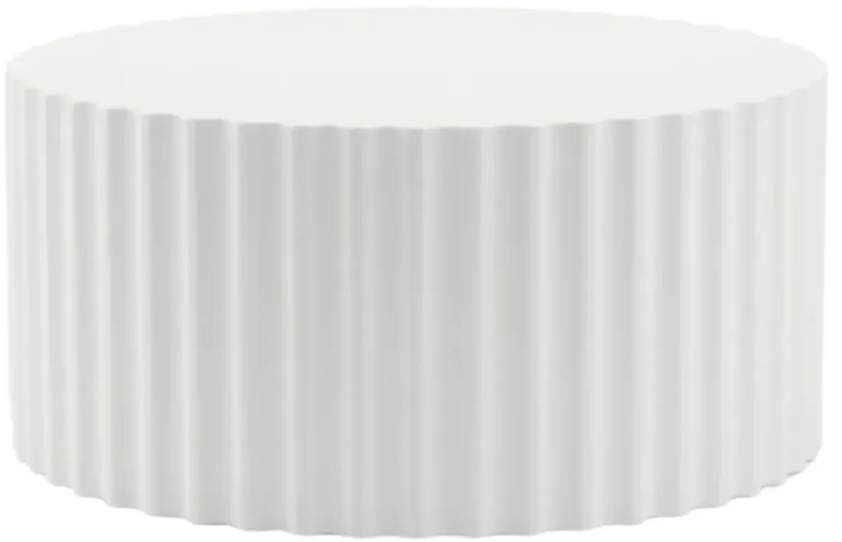 Raevan Indoor/Outdoor Concrete Coffee Table, Bone