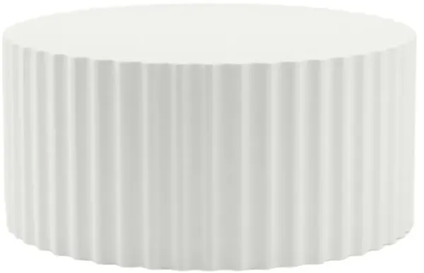 Raevan Indoor/Outdoor Concrete Coffee Table, Bone