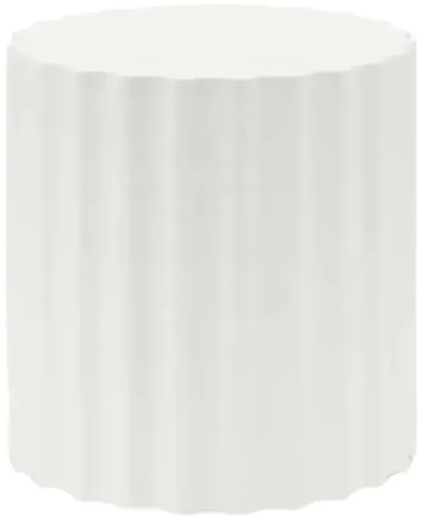 Raevan Indoor/Outdoor Concrete End Table, Bone