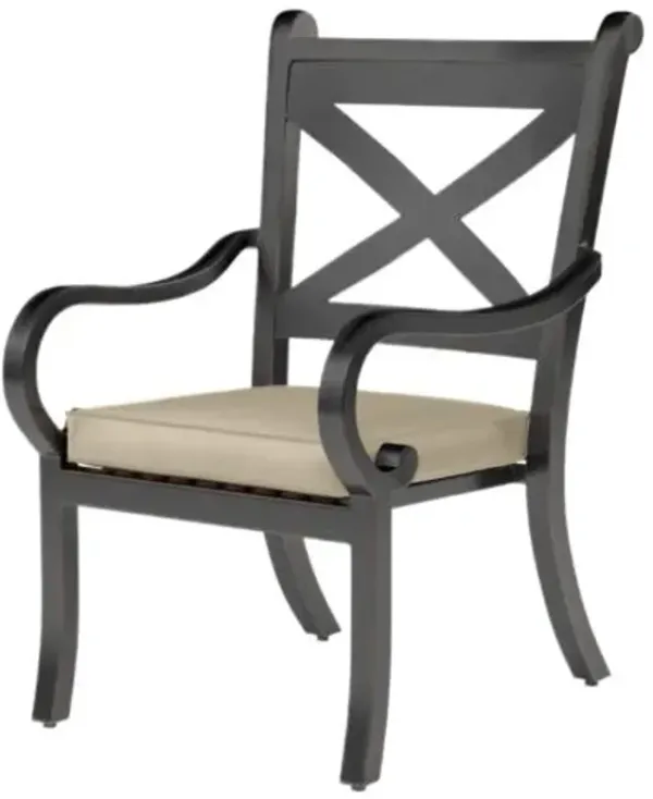Kairis Outdoor Aluminum Dining Chair - Old World Copper Finish - Beige