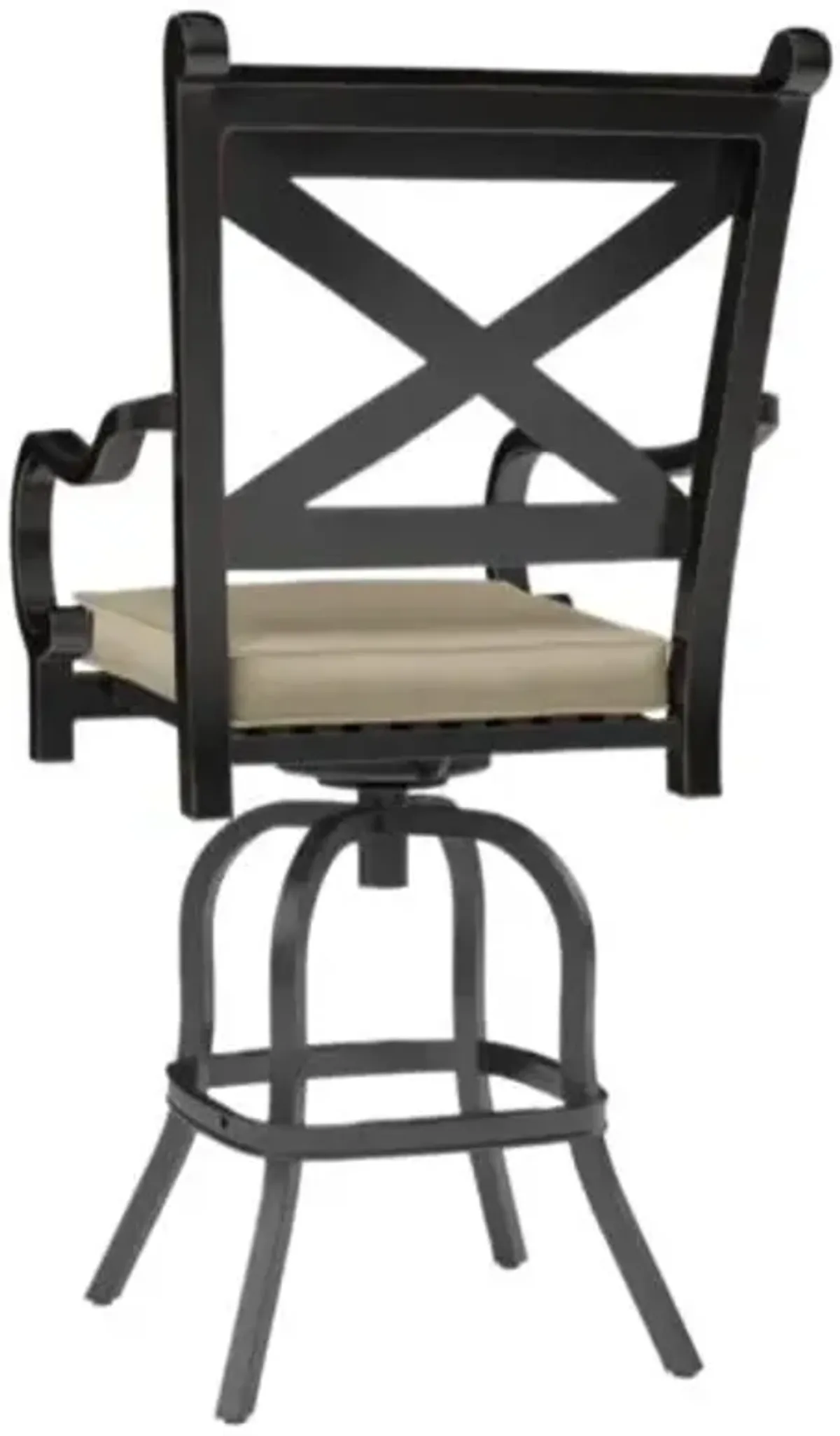 Kairis Outdoor Aluminum Barstool - Old World Copper Finish - Beige