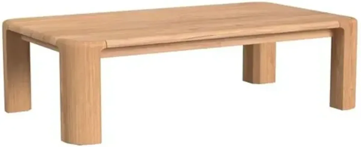 Azelea Outdoor Coffee Table - Natural Teak - Beige