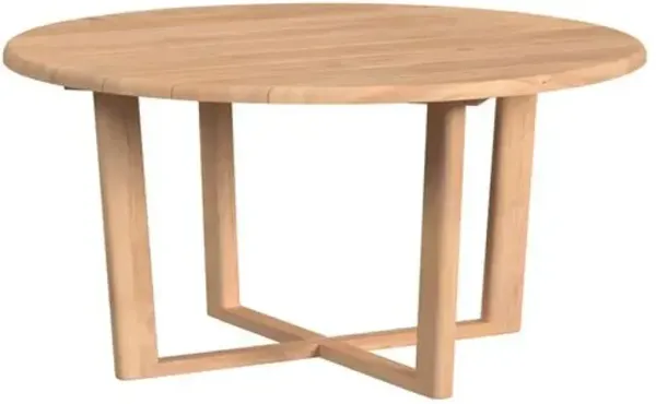 Azelea Outdoor 56" Round Dining Table - Natural Teak