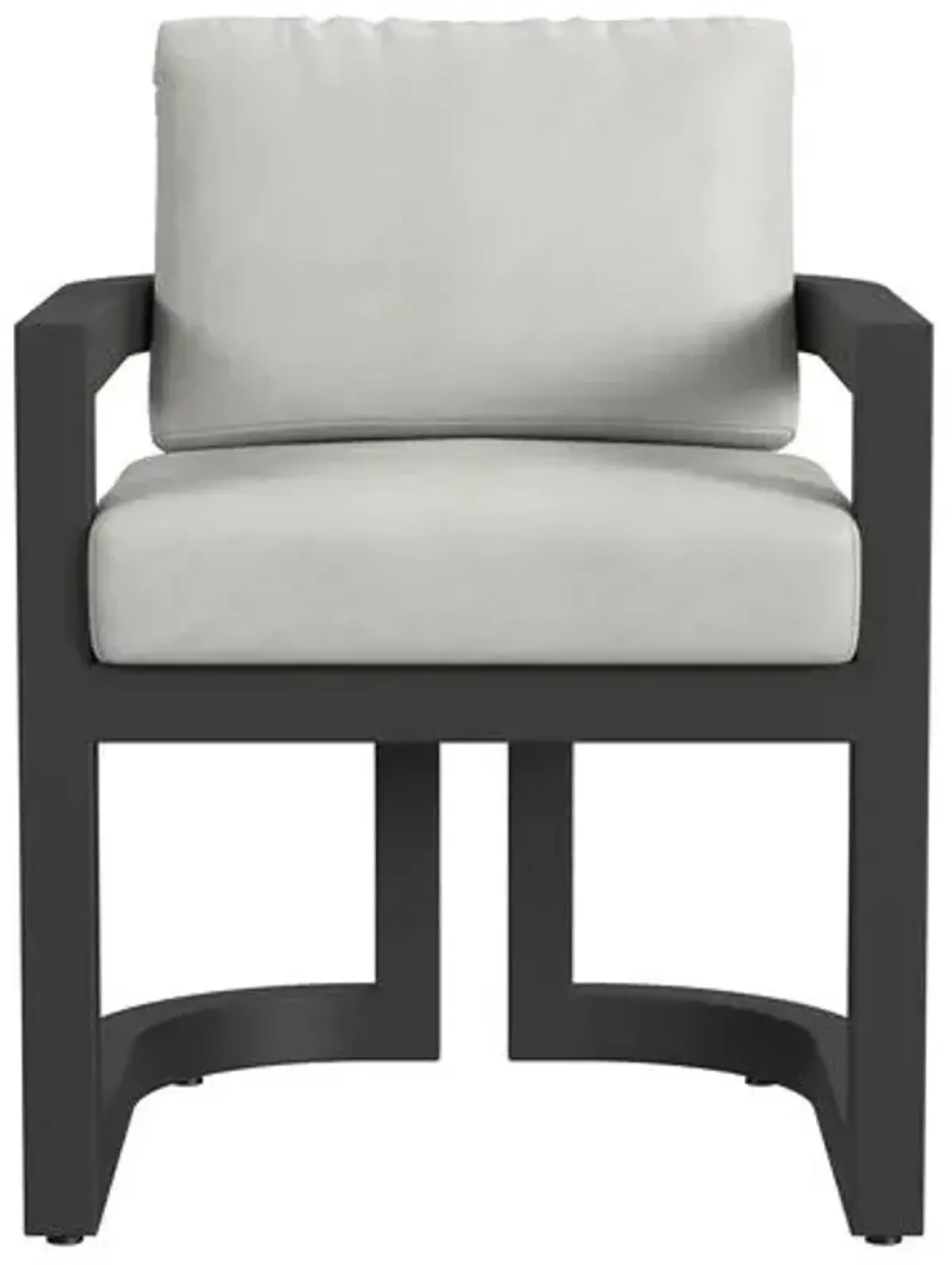 Halana Outdoor Aluminum Dining Chair - Black/Gray