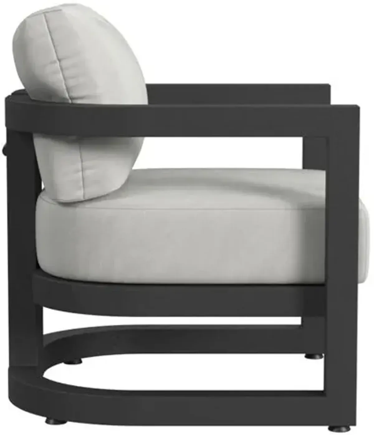 Halana Outdoor Aluminum Club Chair - Black/Gray