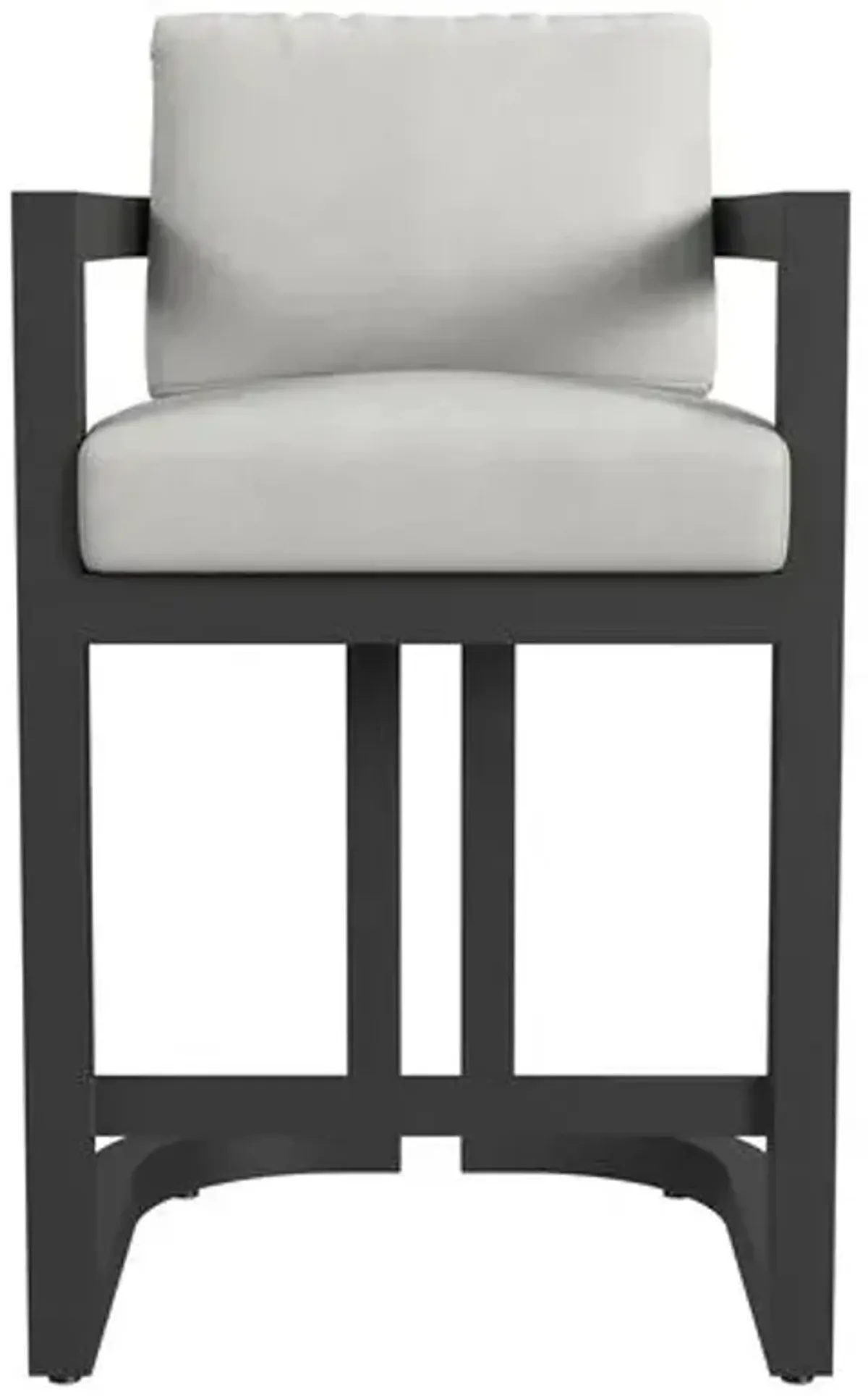 Halana OutdoorAluminum Barstool - Black/Gray