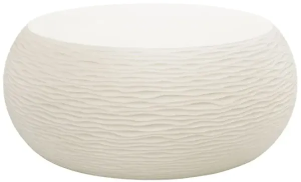 Volari Indoor/Outdoor Concrete Coffee Table, Cream