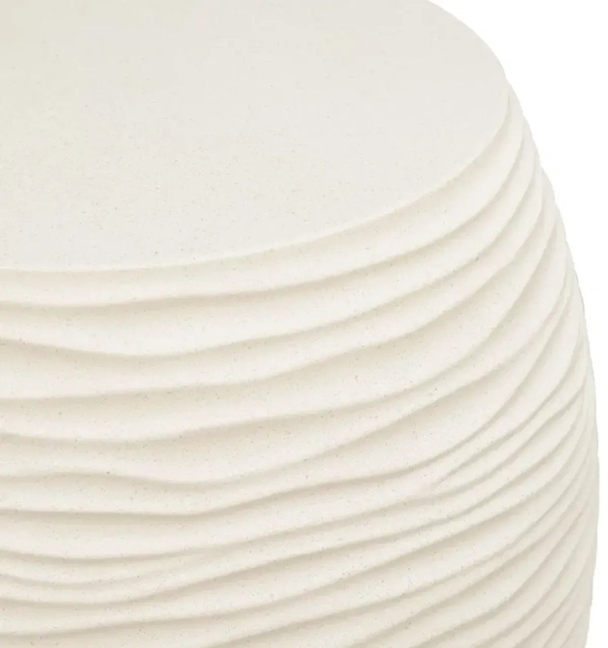 Volari Indoor/Outdoor End Table, Cream