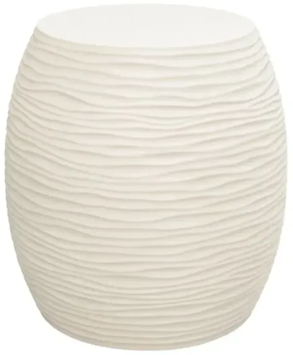 Volari Indoor/Outdoor End Table - Cream - Gray