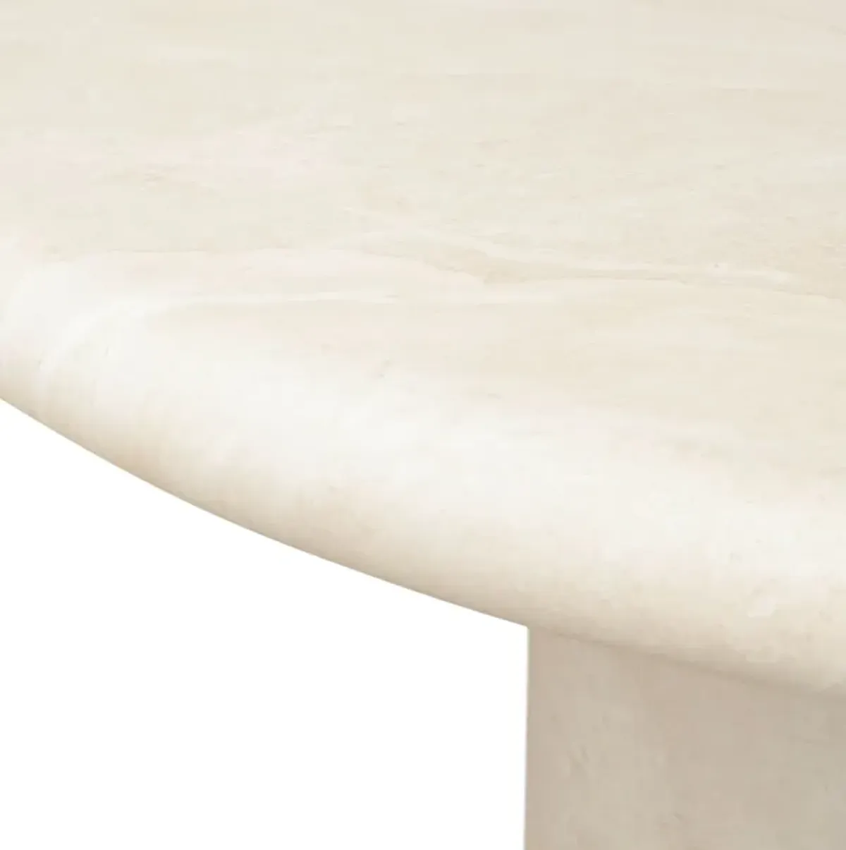 Judiah Outdoor 60" Round Dining Table, Cream Concrete