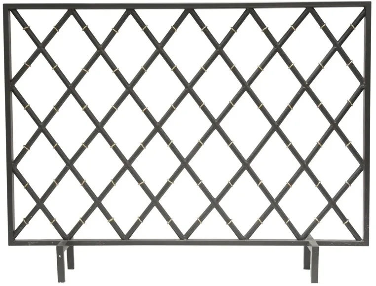 Black Iron 30"x40" Bamboo Firescreen