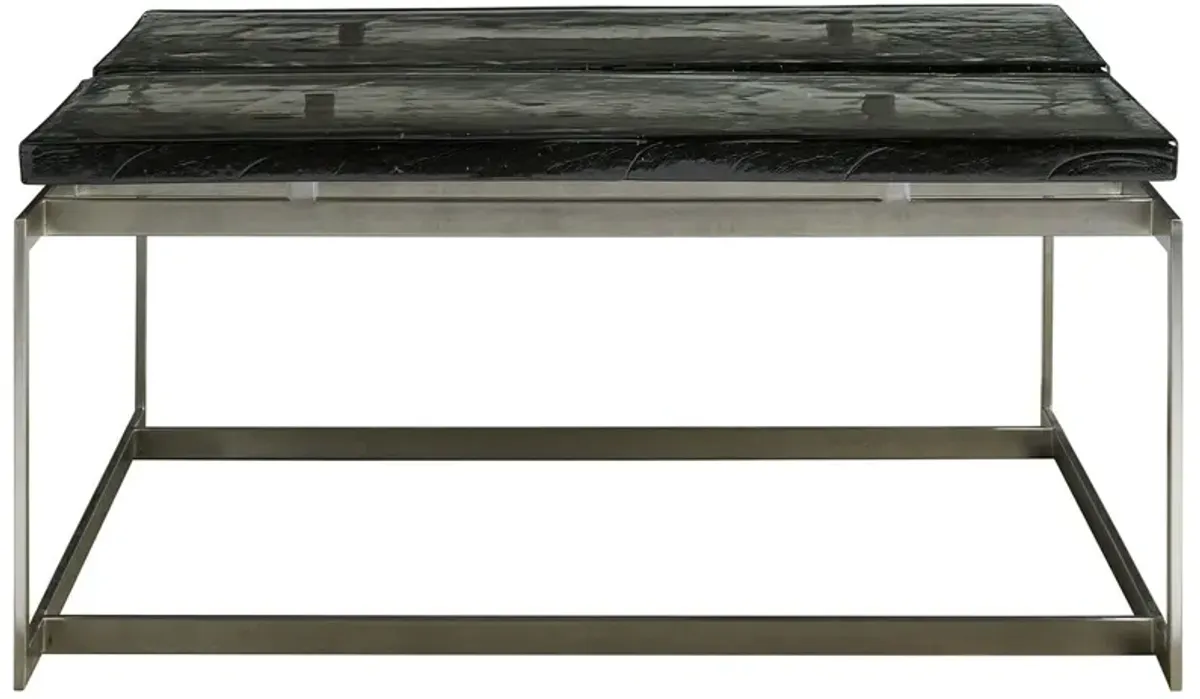 Veridian Smoked Glass Top Square Cocktail Table