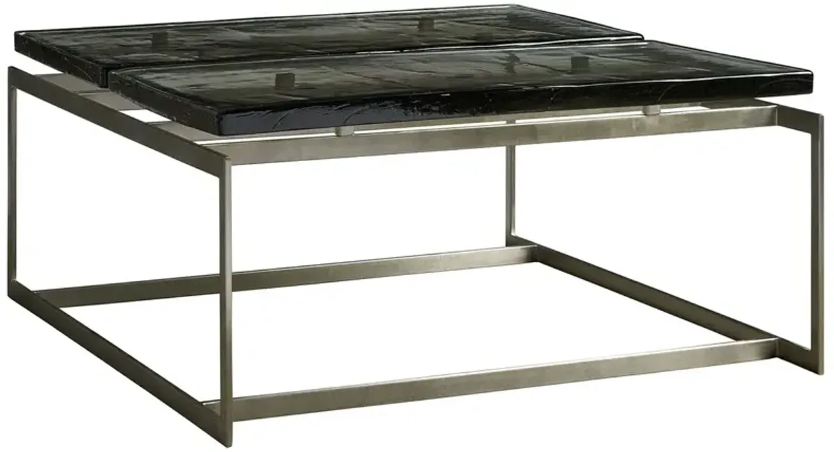 Veridian Smoked Glass Top Square Cocktail Table