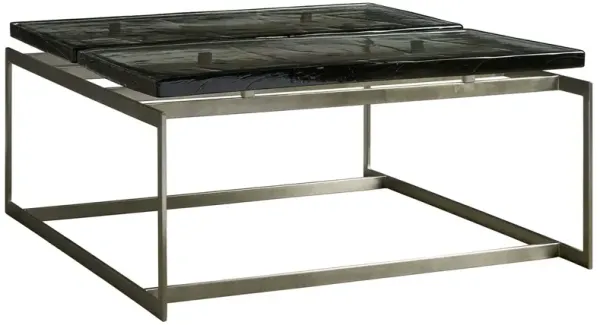 Veridian Smoked Glass Top Square Cocktail Table