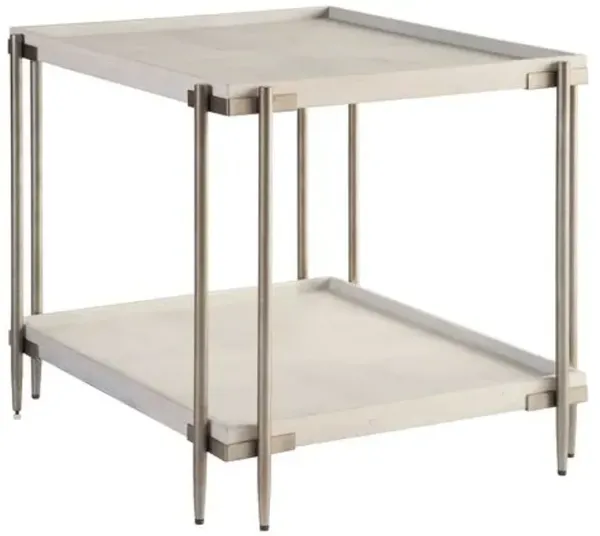 Veridian Square Tray Top End Table - White Oak - Brown