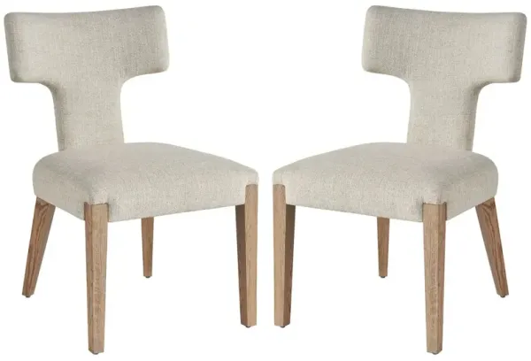 S/2 Veridian Raven Upholstered Side Chairs