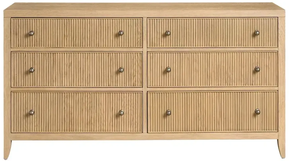 Veridian Fluted 6-Drawer Dresser