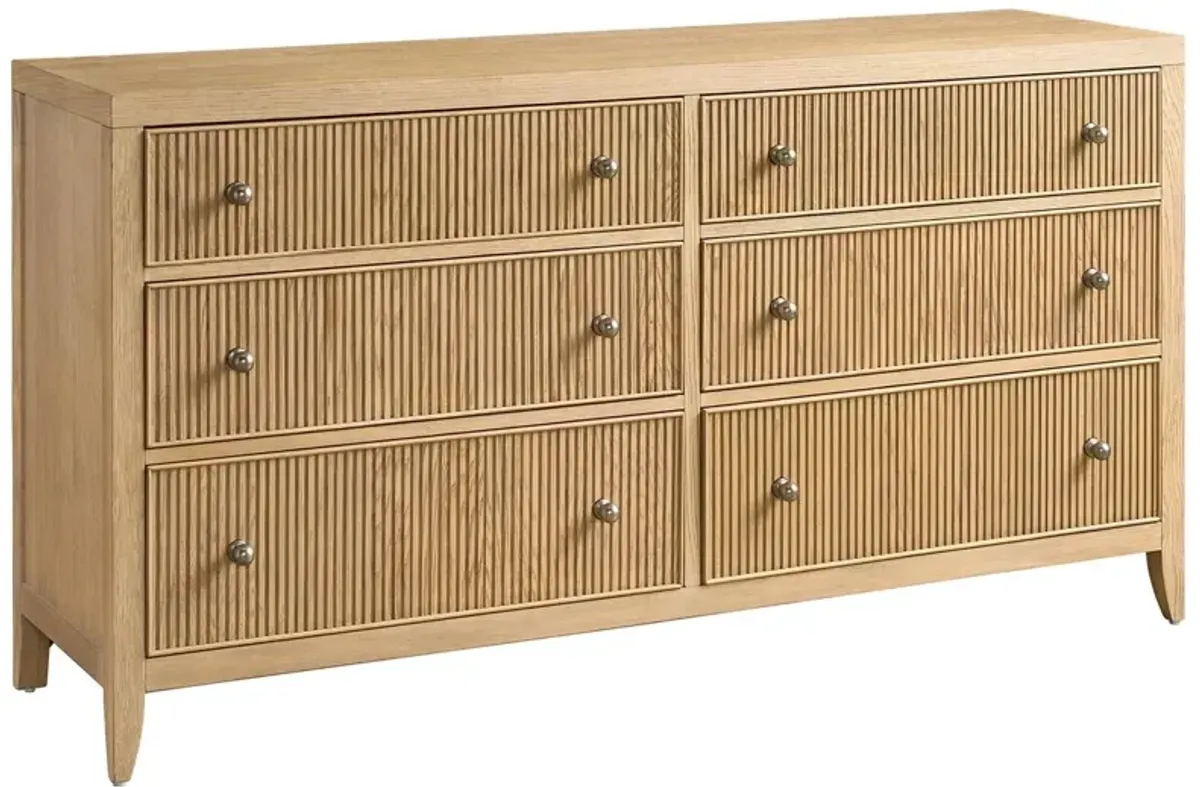 Veridian Fluted 6-Drawer Dresser