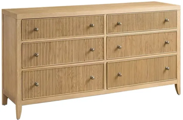 Veridian Fluted 6-Drawer Dresser