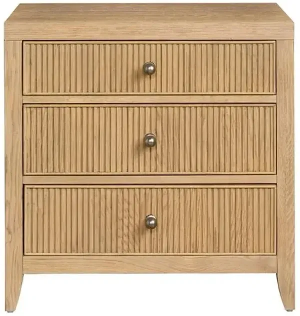 Veridian Fluted 3-Drawer Nightstand