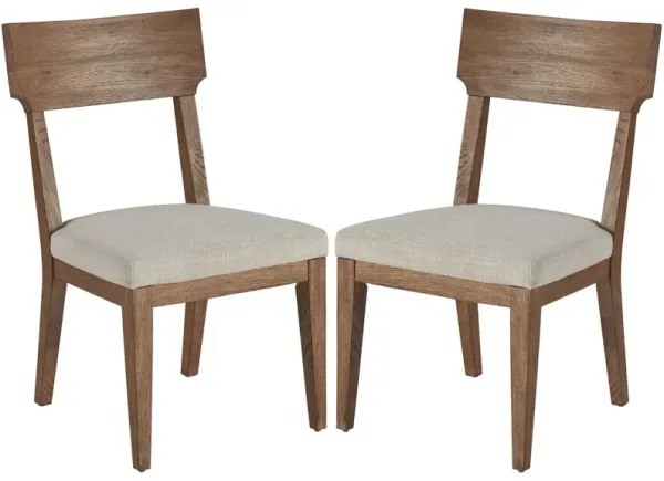 S/2 Summit Grove Mesa Wood Back Side Chairs